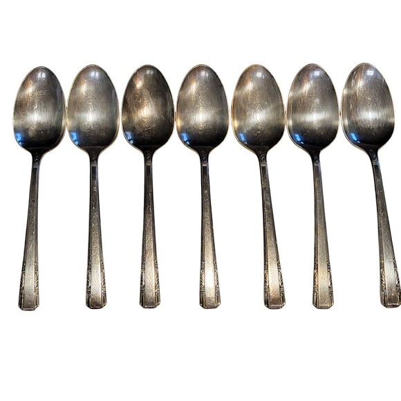 Entire Set 1948 Wallace Harmony House Quad Silver Plate Flatware Sears Signed - Picture 2 of 13